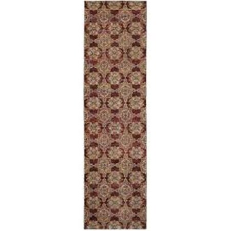 Oriental Weavers 2 x 12 ft. 6 in. Andorra Area Rug, Red and Gold A6883A076365ST